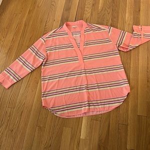 Adorable GAP V-Neck Striped Blouse, Sz. M